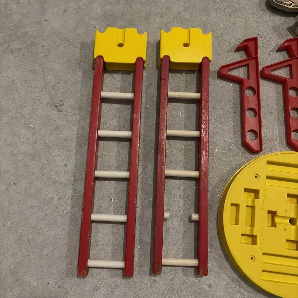 Vintage Lot 14 Fischer Price Circus Replacement Parts 1960's Ball, Animals, More